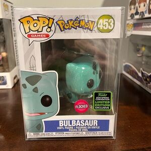 Pokémon Bulbasaur Flocked Funko POP! Convention Exclusive